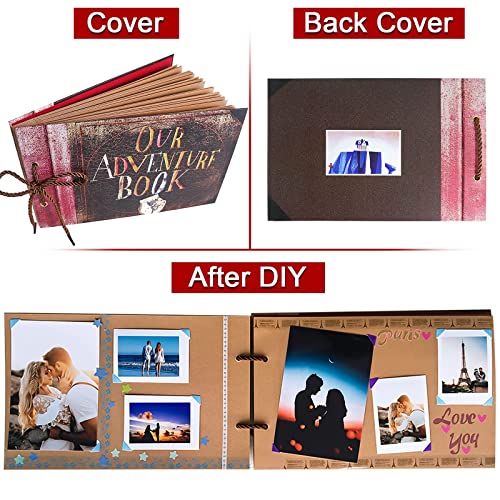 Vienrose Our Adventure Book Up Scrapbook Photo Album DIY Memory Scrap Book Hard Cover with Luxury Kit Anniversary Couple Gifts for Men Boyfriend Gifts | The Storepaperoomates Retail Market - Fast Affordable Shopping