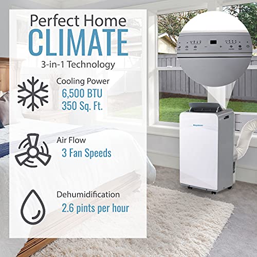 Keystone 10,000 BTU Portable Air Conditioner | Follow Me Remote Control | Programmable Timer | LED Display | Sleep Mode | Dehumidifier | Wheels | AC for Rooms up to 300 Sq. Ft | KSTAP10MAC | The Storepaperoomates Retail Market - Fast Affordable Shopping