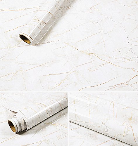 REDODECO Granite Look Crack Marble Effect Adhesive Paper Gloss Vinyl Wrap Film for Table Countertop Peel Stick 15.8inch x 79inch | The Storepaperoomates Retail Market - Fast Affordable Shopping