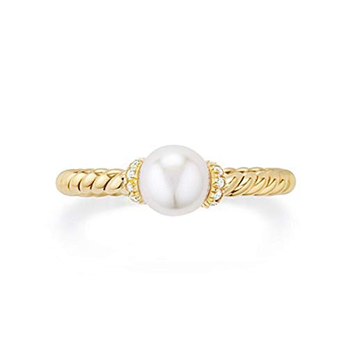 888 Easy Shop Gorgeous Wedding Ring for Women 18k Yellow Gold White Pearl (7) | The Storepaperoomates Retail Market - Fast Affordable Shopping