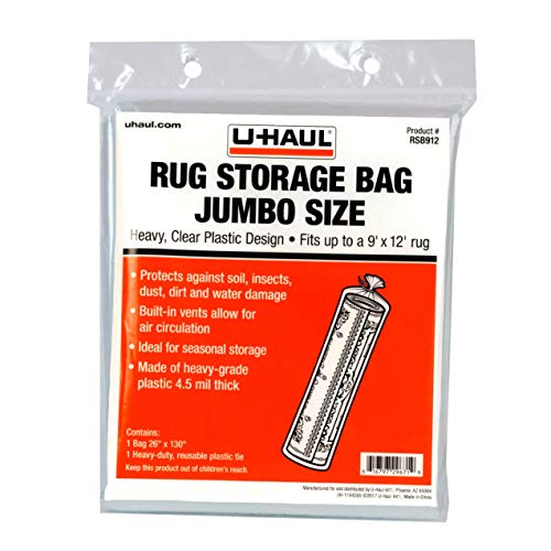 U-Haul Jumbo Rug Storage Bag (Fits Rugs up to 9′ x 12′) – Protection for Jumbo Rolled Rug – 26″ x 130″ | The Storepaperoomates Retail Market - Fast Affordable Shopping