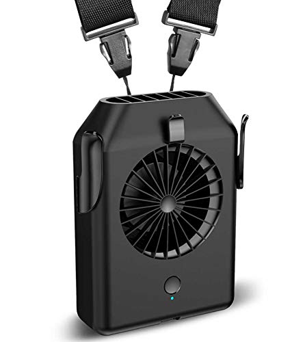Viniper Waist Clip Fan, Portable Necklace Fan : 5-22 hours Work, 3 Speeds, Rechargeable Battery Operated & Personal Waist Fan Suit for Sport, Work Outdoor (Black) | The Storepaperoomates Retail Market - Fast Affordable Shopping