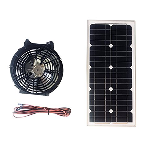 Amtrak Solar Powerful 50-Watt 12″ Plastic Fan with 10″ Metal Blade Solar Fan for travel and camping (Portable) | The Storepaperoomates Retail Market - Fast Affordable Shopping