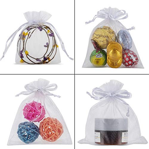 HRX Package 100pcs White Organza Jewelry Bags Drawstring 3 x 4 inch, Little Mesh Gift Pouches Mini Candy Bags for Small Presents Jewelry Earrings | The Storepaperoomates Retail Market - Fast Affordable Shopping