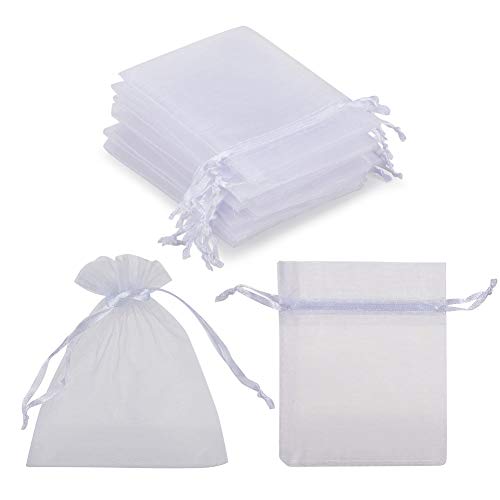 HRX Package 100pcs White Organza Jewelry Bags Drawstring 3 x 4 inch, Little Mesh Gift Pouches Mini Candy Bags for Small Presents Jewelry Earrings | The Storepaperoomates Retail Market - Fast Affordable Shopping