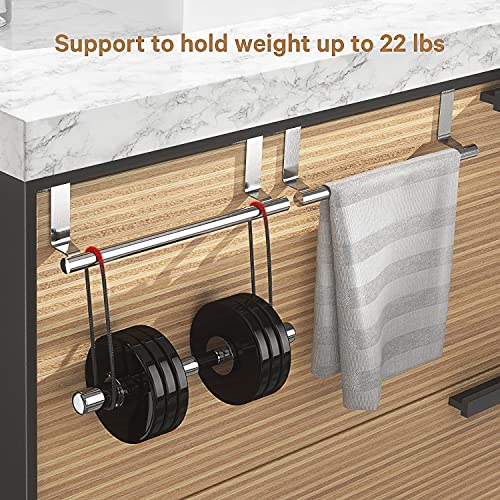 Mosuch Stainless Steel Over Door Towel Rack Bar Holders for Universal Fit on Over Cabinet Cupboard Doors 2 Pack | The Storepaperoomates Retail Market - Fast Affordable Shopping
