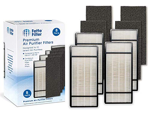 Fette Filter – Air Purifier Filter and Pre-Filter Compatible with Honeywell True HEPA Filter H HRF-H1, HRF-H2 & Filter B HRF-B1, HRF-B2 (4 HEPA and 4 Pre-Filter) | The Storepaperoomates Retail Market - Fast Affordable Shopping