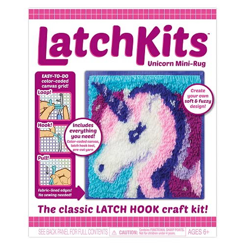 LatchKits – Unicorn Latch Hook Kit – Easy-to-Learn Craft Project – No Sewing Or Cutting – For Ages 6+ | The Storepaperoomates Retail Market - Fast Affordable Shopping