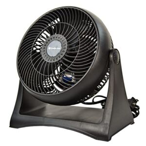 Comfort Zone CZHV8T 8″ Turbo Desk Fan-3 Speed Motor-High Power Air Circulator with Adjustable Tilt and Carry Handle-Wall Mountable-Black