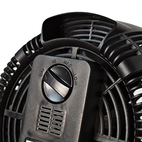 Comfort Zone CZHV8T 8″ Turbo Desk Fan-3 Speed Motor-High Power Air Circulator with Adjustable Tilt and Carry Handle-Wall Mountable-Black | The Storepaperoomates Retail Market - Fast Affordable Shopping