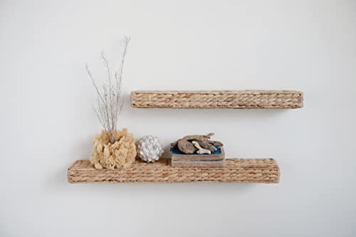 Creative Co-Op Handwoven Water Hyacinth Floating Wall Shelf | The Storepaperoomates Retail Market - Fast Affordable Shopping