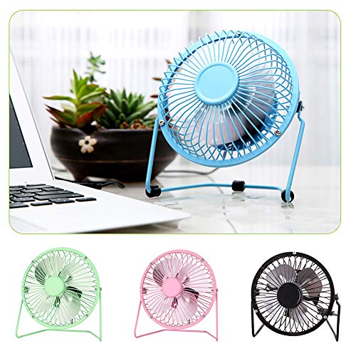 Asdf586io4 inch Portable USB Charged Metal Mute Table Cooling Fan Home Office Air Cooler – Blue | The Storepaperoomates Retail Market - Fast Affordable Shopping