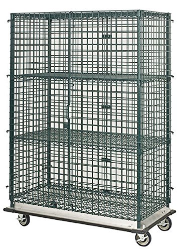 Omega 24″ Deep x 60″ Wide x 69″ High Mobile Freezer Dolly Base Security Cage with 4 Interior Shelves | The Storepaperoomates Retail Market - Fast Affordable Shopping
