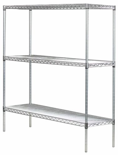 Omega 21″ Deep x 30″ Wide x 63″ High 3 Tier Chrome Starter Shelving Unit | The Storepaperoomates Retail Market - Fast Affordable Shopping
