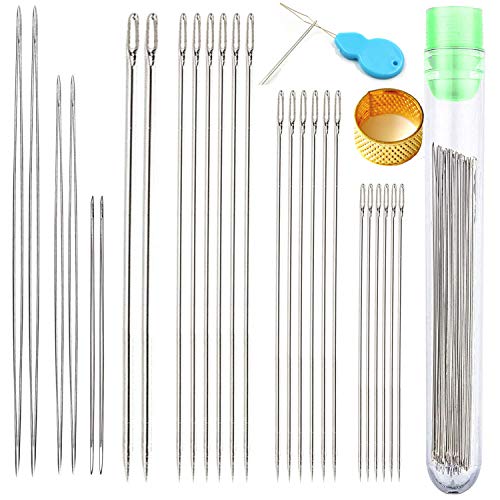 Y-Axis 26 Pcs Assorted Beading Needles Including 6 Pcs Big Eye Beading Needles + 20 Pcs Long Straight Beading Thread Needles with Needle Bottle | The Storepaperoomates Retail Market - Fast Affordable Shopping