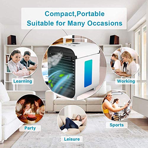 Personal Evaporative Air Cooler,Portable Air Conditioner 3in1,Adocfan personal air conditioner with 3 Speeds and 7 Colors LED Night Light for Office Household Outdoors… | The Storepaperoomates Retail Market - Fast Affordable Shopping