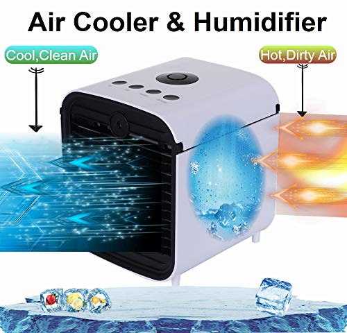 Personal Evaporative Air Cooler,Portable Air Conditioner 3in1,Adocfan personal air conditioner with 3 Speeds and 7 Colors LED Night Light for Office Household Outdoors… | The Storepaperoomates Retail Market - Fast Affordable Shopping