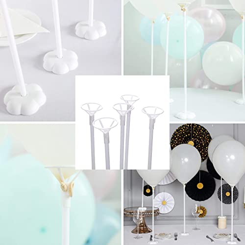 SAKOLLA Balloon Stick Stand – 10 Sets Balloon Base with Pole and Cup Table Desktop Centerpiece Holder for Birthday Party, Wedding, Holidays and Anniversary Decoration (15.7 inch White) | The Storepaperoomates Retail Market - Fast Affordable Shopping