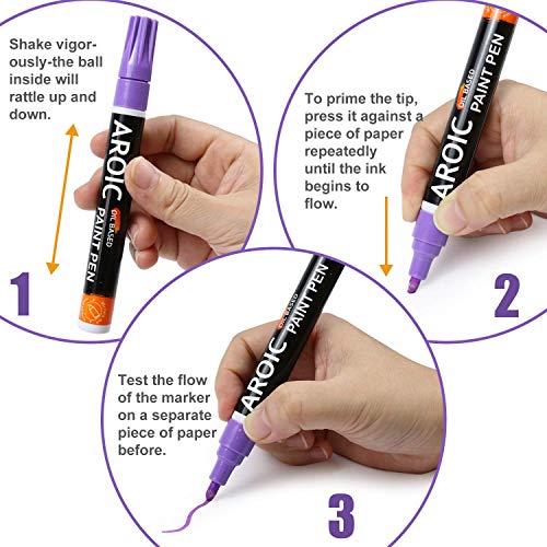 AROIC Paint Pens for Rock Painting – 48 Pack.Write On Anything! Paint pens for Rock, Wood, Metal, Plastic, Glass, Canvas, Ceramic & More! Low-Odor, Oil-Based, Medium-Tip Paint Markers . | The Storepaperoomates Retail Market - Fast Affordable Shopping