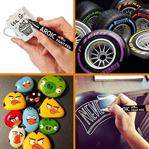 AROIC Paint Pens for Rock Painting – 48 Pack.Write On Anything! Paint pens for Rock, Wood, Metal, Plastic, Glass, Canvas, Ceramic & More! Low-Odor, Oil-Based, Medium-Tip Paint Markers . | The Storepaperoomates Retail Market - Fast Affordable Shopping