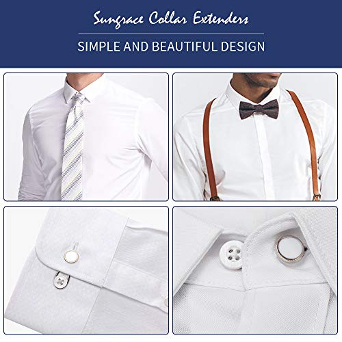 Sungrace Metal Collar and Buttons Extenders for Shirt Dress Trouser Coat (12 Pack) | The Storepaperoomates Retail Market - Fast Affordable Shopping