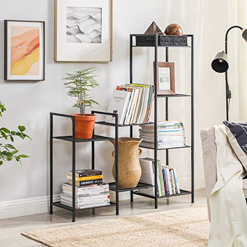 SONGMICS 3-Tier Storage Rack, Customizable Shelf, Extendable Plant Stand, for Bathroom, Living Room, Balcony, Kitchen, Black | The Storepaperoomates Retail Market - Fast Affordable Shopping