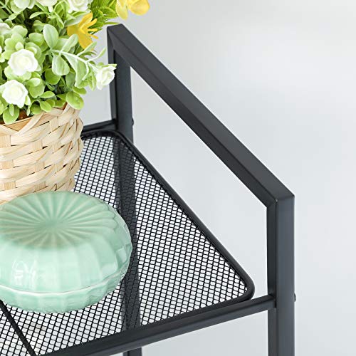 SONGMICS 3-Tier Storage Rack, Customizable Shelf, Extendable Plant Stand, for Bathroom, Living Room, Balcony, Kitchen, Black | The Storepaperoomates Retail Market - Fast Affordable Shopping