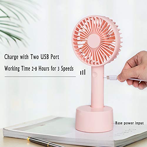 Portable 150° Pivoting Personal Fans,Mini Portable Handhled Fans Battery Operated,Small USB Cordless Rechargeable Desk Fans,3 Speeds Cooling Electric Fan | The Storepaperoomates Retail Market - Fast Affordable Shopping