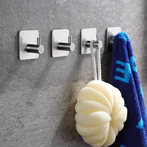 Adhesive Towel Hooks – Self Adhesive Robe Hooks Home Coat Hook SUS 304 Stainless Steel Bathroom Hooks Stick on Wall With Glue | The Storepaperoomates Retail Market - Fast Affordable Shopping