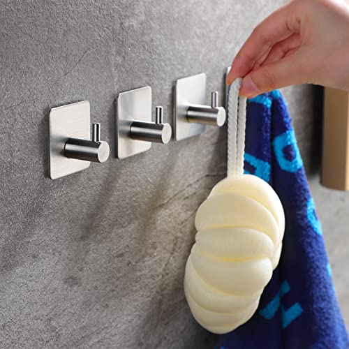 Adhesive Towel Hooks – Self Adhesive Robe Hooks Home Coat Hook SUS 304 Stainless Steel Bathroom Hooks Stick on Wall With Glue | The Storepaperoomates Retail Market - Fast Affordable Shopping