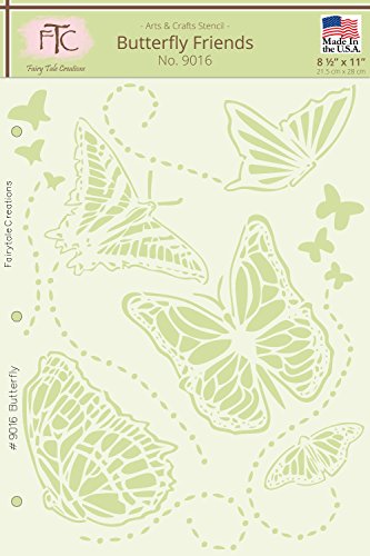 Fairytale Creations Butterfly Friends Stencil, 8 1/2″ L X 11″ H | The Storepaperoomates Retail Market - Fast Affordable Shopping