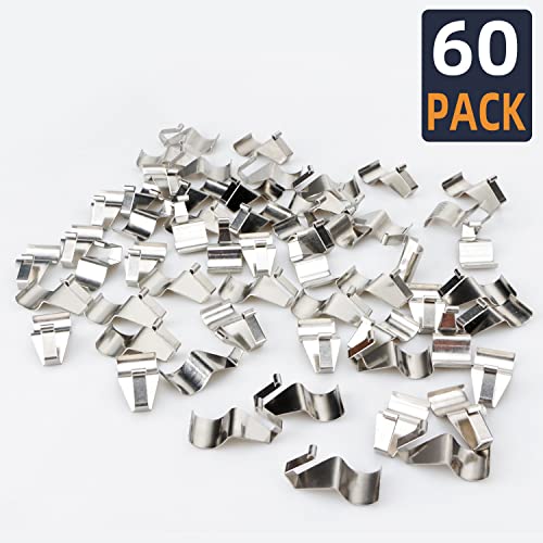 Vinyl Siding Hooks (60 Pack), Heavy Duty No-Hole Hangers Low Profile Design for Vinly Siding Decor, Wreaths, Tools, Lights, Outdoor Stainless Steel Vinyl Siding Clips | The Storepaperoomates Retail Market - Fast Affordable Shopping