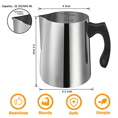 Candle Making Pouring Pot, 32oz Double Boiler Wax Melting Pot, 304 Stainless Steel Candle Making Pitcher with Heat-Resistant Handle and Dripless Pouring Spout Design | The Storepaperoomates Retail Market - Fast Affordable Shopping