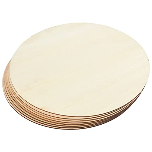 Unfinished Wood Round Circle Cutouts, 12 inch Wooden Discs for Crafts Projects (8 Pack) | The Storepaperoomates Retail Market - Fast Affordable Shopping