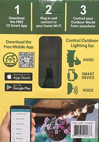 Ce Smarthome 1275483 Wi-Fi Smart Home Outdoor Power Stake 6 Outlets Compatible With Alexa, | The Storepaperoomates Retail Market - Fast Affordable Shopping