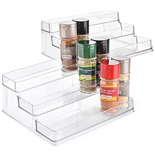 Sorbus 3-Tier Clear Spice Rack Organizer for cabinet (2-Pack) – Step Shelf – for Kitchen Pantry, Countertop, Bathroom, Bedroom, Office, Desk, Shelf – Acrylic – BPA Free | The Storepaperoomates Retail Market - Fast Affordable Shopping