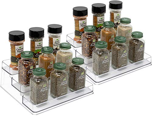Sorbus 3-Tier Clear Spice Rack Organizer for cabinet (2-Pack) – Step Shelf – for Kitchen Pantry, Countertop, Bathroom, Bedroom, Office, Desk, Shelf – Acrylic – BPA Free | The Storepaperoomates Retail Market - Fast Affordable Shopping