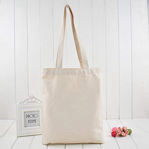 2 Pack Canvas Bags Heavy Natural Canvas Tote Bags with Long Handles Grocery Bags | The Storepaperoomates Retail Market - Fast Affordable Shopping