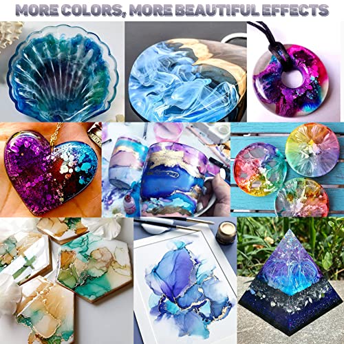 Alcohol Ink Set – 20 Bottles Vibrant Colors High Concentrated Alcohol-Based Ink, Concentrated Epoxy Resin Paint Colour Dye Great for Resin Petri Dish, Coaster, Painting, Tumbler Cup Making(10ml Each) | The Storepaperoomates Retail Market - Fast Affordable Shopping