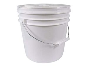 2 Gallon Food Grade Bucket with Easy Airtight Spin Off and Spin On Gamma Seal Lid Bundle – Lid Has Been Installed to the Bucket