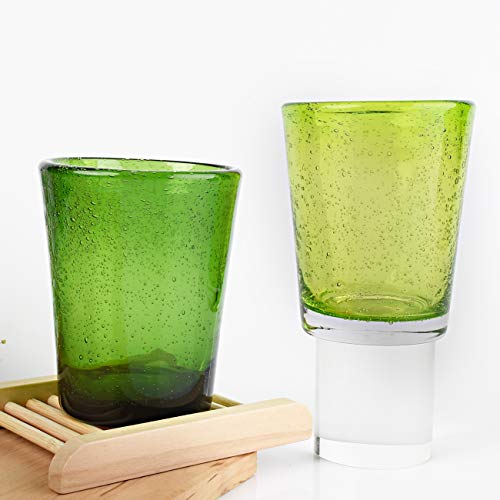 Zenwuu Colored Glassware Bubble Sets of Drinking Glasses Cup Tumbler Handmade Table Decoration Set of 4 (Assorted Colors, 4) | The Storepaperoomates Retail Market - Fast Affordable Shopping