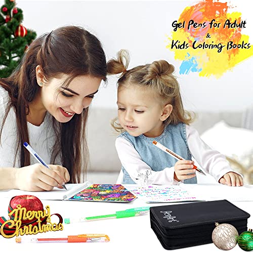 Gel Pens for Adult Coloring Books, 160 Pack Artist Colored Gel Pen with 40% More Ink, Black Case. Perfect for Kids Drawing Doodle Crafts Journaling Planner | The Storepaperoomates Retail Market - Fast Affordable Shopping