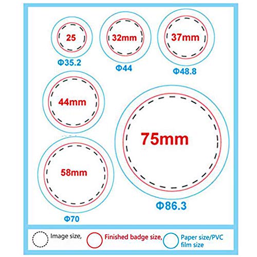 Mophorn Button Maker Button Maker Machine Button Badge Maker 1 Inch 25mm Aluminum Frame 500 Parts Circle Cutter | The Storepaperoomates Retail Market - Fast Affordable Shopping