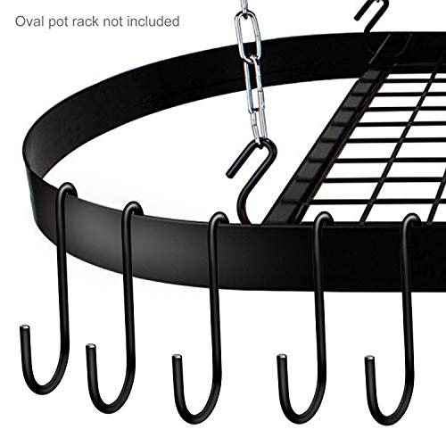 18 Pack ESFUN 4 inch Heavy Duty S Hooks Black Pan Pot Holder Rack Hooks S Shaped Hooks Hangers for Oval Ceiling Pot Rack Hanging Kitchenware Spoons Pans Pots Utensils Clothes Bags Towels Plants | The Storepaperoomates Retail Market - Fast Affordable Shopping