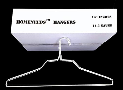 100 White Wire Hangers 18″ Standard White Clothes Hangers (100, White) | The Storepaperoomates Retail Market - Fast Affordable Shopping