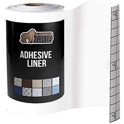 Gorilla Grip Peel and Stick Adhesive Removable Liner for Books, Drawers, Shelves and Crafts, Easy Install Kitchen Decor Paper, Contact Liners Cover Book, Drawer, 11.8 in x 20 FT Roll, Bright White | The Storepaperoomates Retail Market - Fast Affordable Shopping