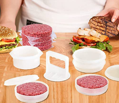 Hamburger Press Patty Maker Freezer Containers – All In One Convenient Package – 10 Pieces Set Hamburger Patty Mold – Essential Tool to Make hamburger Patties – Ideal BBQ Gift For Family And Friend | The Storepaperoomates Retail Market - Fast Affordable Shopping