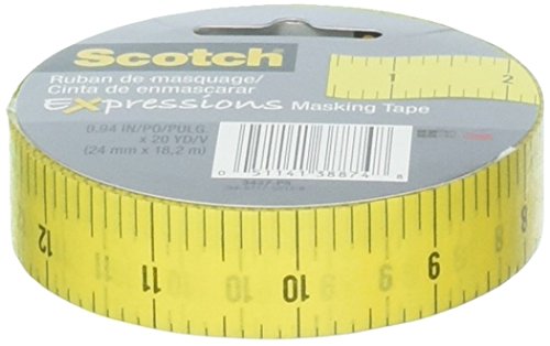 Scotch Brand MASKING TAPE MEASURE .94X20YD, 0.94 in x 20 yds, Multicolor | The Storepaperoomates Retail Market - Fast Affordable Shopping