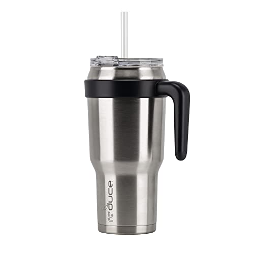 Reduce 40 oz Tumbler with Handle and Straw, Stainless Steel with Sip-It-Your-Way Lid – Keeps Drinks Cold up to 34 Hours – Sweat Proof, Dishwasher Safe, BPA Free – Stainless Steel Mug | The Storepaperoomates Retail Market - Fast Affordable Shopping