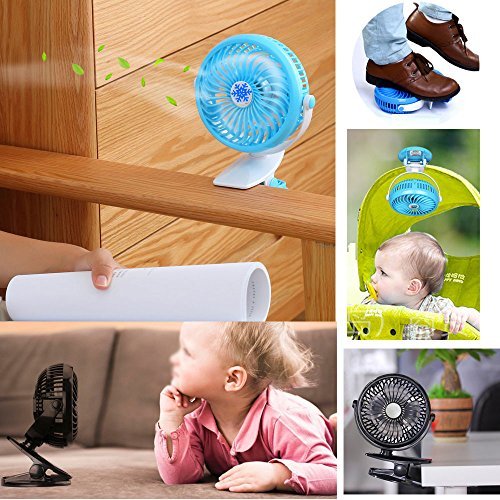 Battery Operated Fan Personal Fan Clip On Fan Car Baby Stroller Traveling Hiking Fishing Camping | The Storepaperoomates Retail Market - Fast Affordable Shopping
